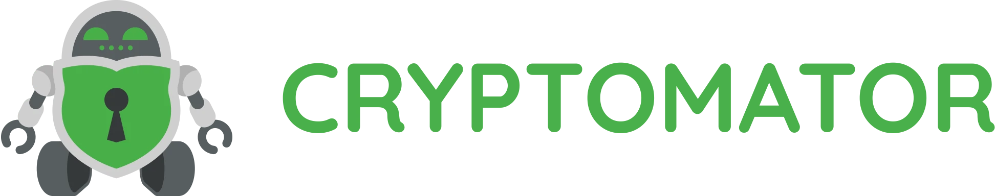 Cryptomator Logo mit Text – Symbol für sichere Datenverschlüsselung
