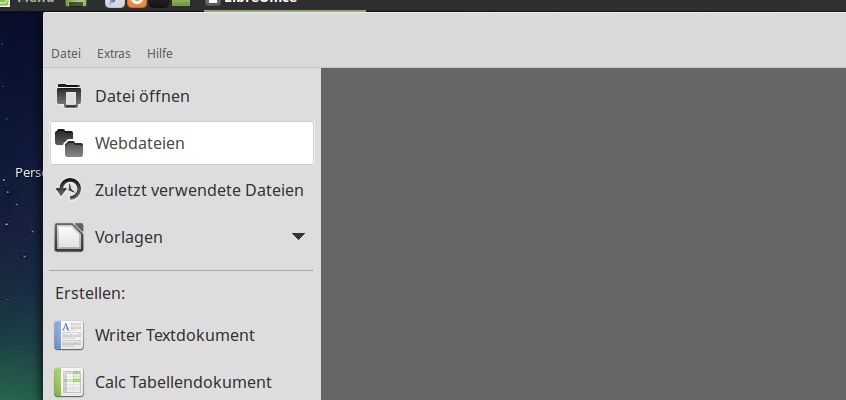 Bild LibreOffice Webdateien öffnen